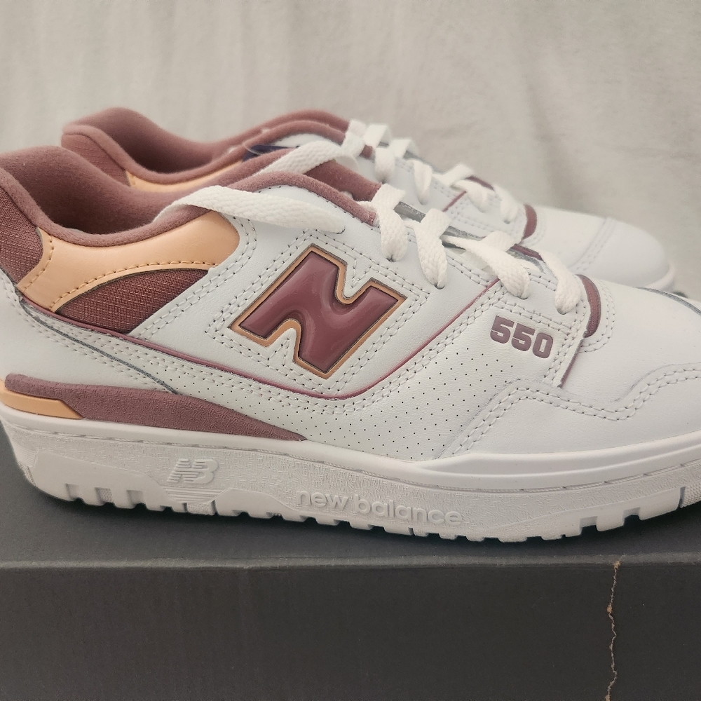 New Balance White and Pink Athletic Shoes